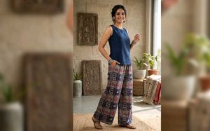 Stylish Printed Palazzo Pants bilkul new h
