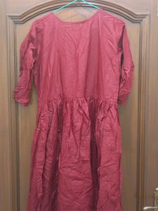 Maroon Cotton Kurta