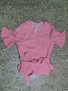 Cute Pink Polka Dot Top 💗