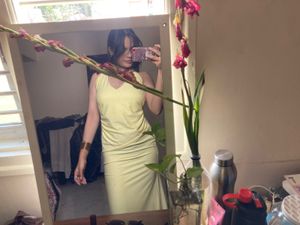 Light Yellow Midi Dress
