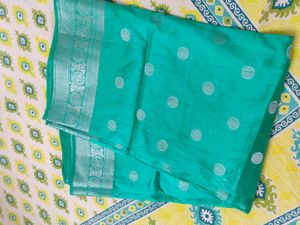 Women Cyan Saree