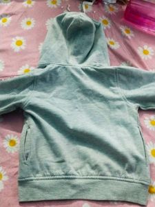 Grey Zip-Up Hoodie with Trendy Graphic