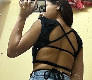 Black Wrap Around Crop Top