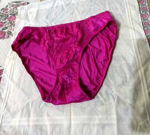 Lace net hot Pink Bra and Panty Set briefs