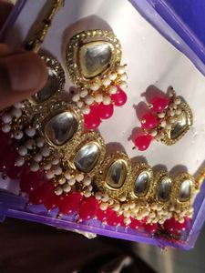 Pink Kundan Jewelry Set
