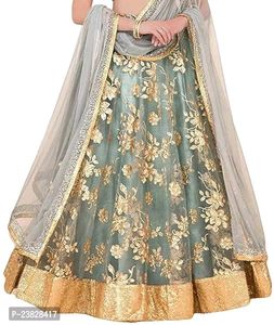 Embroidered Lehenga, Choli and Dupatta Set