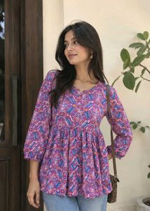 Bohemian Print Tunic Top