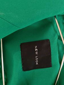 Vibrant Green Double-Breasted Blazer