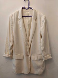 Cream Single Button Blazer