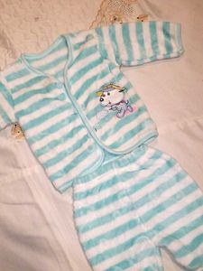 Cozy Striped Baby Sleepsuit Set