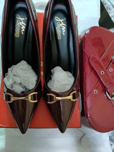 Elegant Burgundy Patent Heels