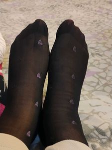 Cute Black Polka Dot Sheer Socks