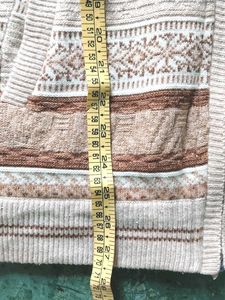 Men's Retro Patterned Zip-Up Sweater