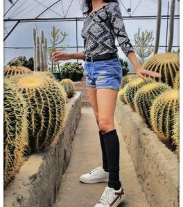 K-pop fitted denim shorts