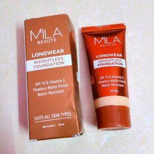 Mila Beaute Longwear Weightless Foundation