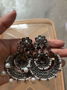 Designer Jhumka Earrings with Pearls