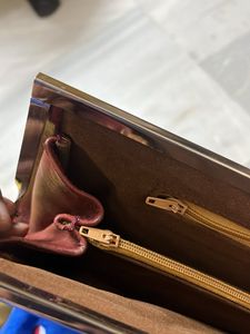 Chic Burgundy/Brown Clutch Bag