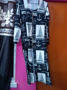 Stylish Nautical Print Long Tunic