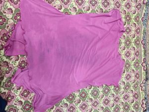 Pink V-Neck Ruched Tunic Top