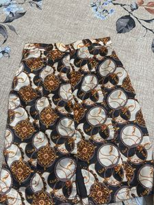Elegant Printed Midi Skirt