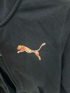 Puma Black Zip-Up Hoodie