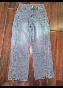 blue straight fit jeans
