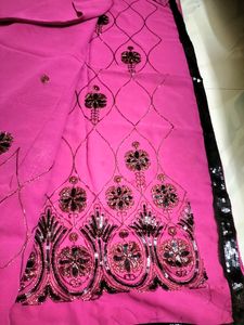 MAGENTA WITH SEQUENCE WORK SAREE