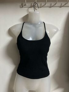 Black Ribbed Tank Top