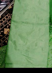 Unstitched Elegant Mint Green Embroidered Kurta Se