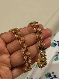 Embellished Gold Bangles