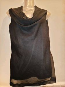 Black Cowl Neck Top Size Medium/ Large
