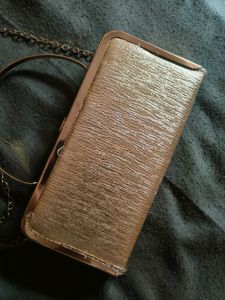 Sparkling Rose Gold Clutch Bag