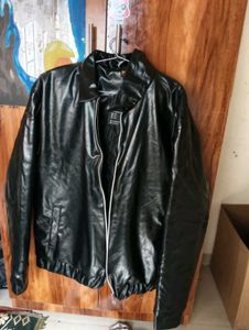 Unisex Black Leather Jacket