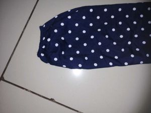 Navy Blue Polka Dot Midi Dress