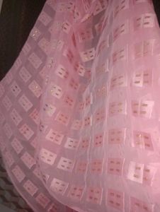 Elegant Pink Saree with Gold Accents
