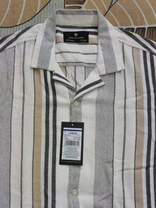 Men's Striped Short Sleeve Shirt. pure cotton