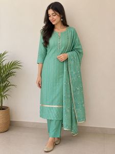 Beautiful Mint Green Kurta Set with dupatta