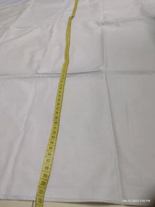 Pure White Popline Cotton Material 2mtr