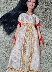 Elegant Ethnic Gown with Gold Embroidery dress wit