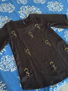 Elegant Black Embroidered top
