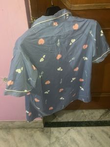 plus size Cute Heart Print Pajama Top