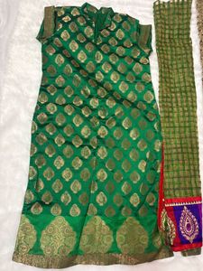 Green &amp; Gold Salwar Suit