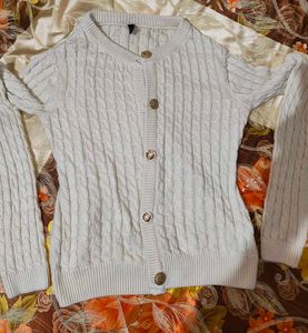 Cream Cable Knit Cardigan