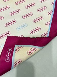 Coach silk Scarf Logo Print