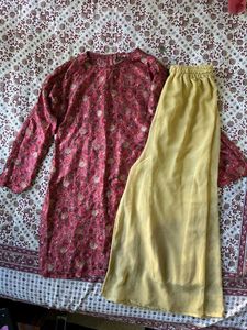 Elegant Pink Floral Kurta set