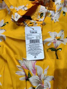 Shein Yellow Floral Mini Dress