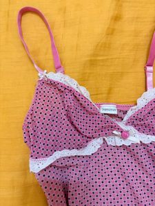 Pink Polka Dot Camisole