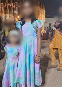 New Pastel Tie-Dye Dress long full length