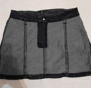 Blue Haven Black Denim Cargo Skirt