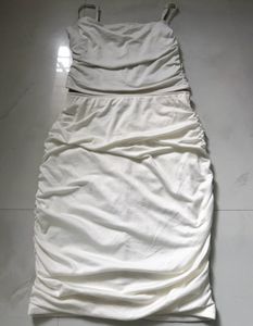 White Ruched Co-ord Set